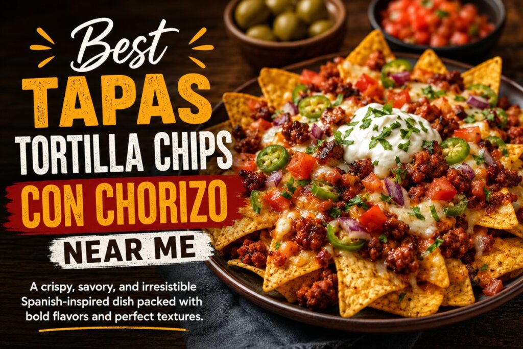 Best Tapas Tortilla Chips Con Chorizo Near Me