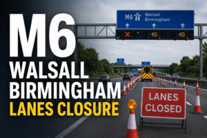 M6 Walsall Birmingham Lanes Closure