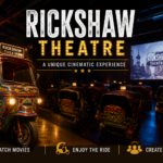 Rickshaw theatre interactive gaming experience in a city environment