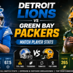 detroit lions vs green bay packers match player stats